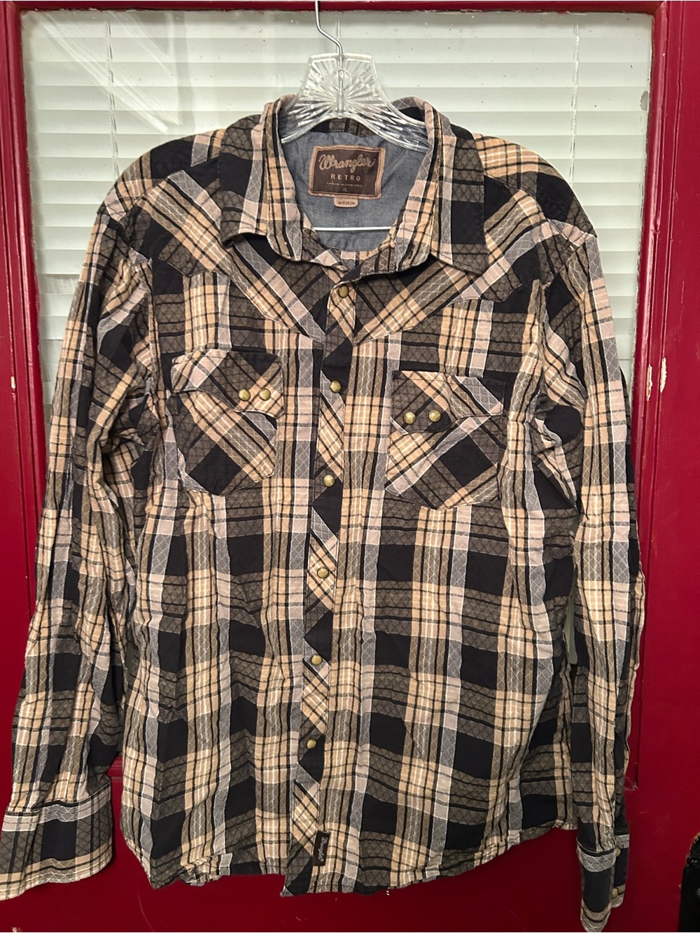 Retro wrangle western snap shirt